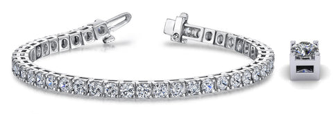 Natural Diamond Tennis Bracelets - Choice of White Gold or Yellow Gold- 2.00ct to 5.00ct Total Weight